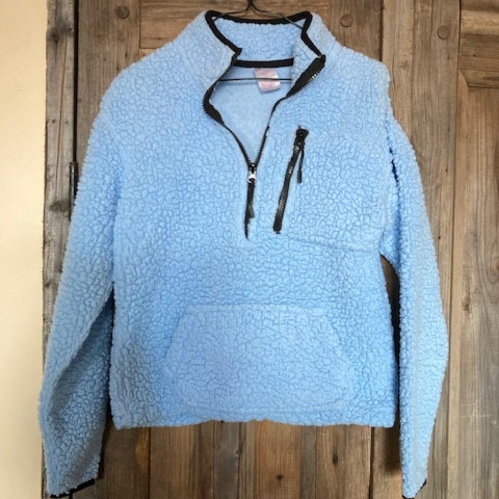 Baby Blue Sherpa pullover by No boundaries. Size XS